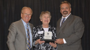 Frances Petty Sargent is pictured receiving the 2017 Lifetime Achievement Award at the 2017 Mayor's Arts Awards.