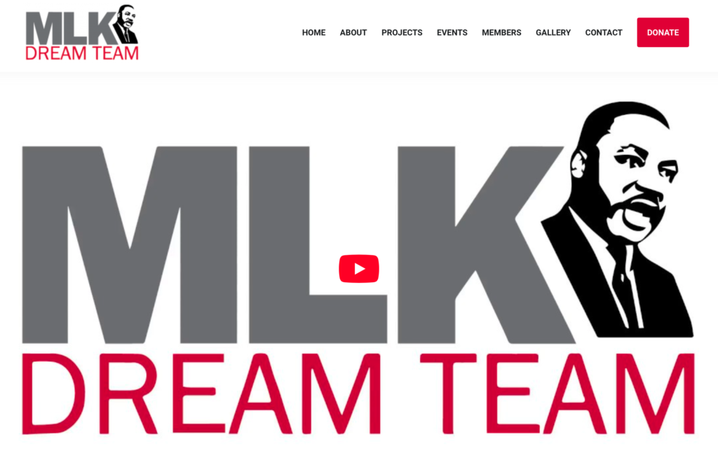 Click on the image above to view the Martin Luther King Dream Team website.