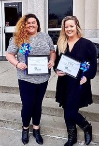 TRU Harbor Director, Dr. Katrina Mallory and Assistant Director, Lindsay Price holding PCA framed appreciation certificate honoring them for enthusiastic support of the ongoing mission of the PCA Council of Delaware County. Photo provided.