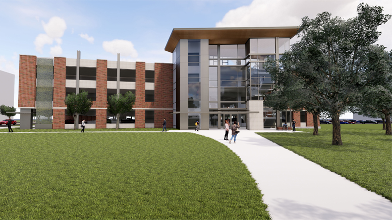 West view from Park Hall Crossing. Rendering provided.