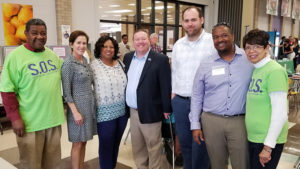 Pictured from L-R: Cornelius Dollison - Community Organizer, Jennifer Mearns - Spouse of BSU President Mearns, DiLynn Phelps - Assistant Superintendent, Chris Walker - MCH Principal, Drew Shermeta - Social Studies Department, Ken Hudson - Executive Director - Whitely Community Council, Mary Dollison - Community Organizer. Photo provided