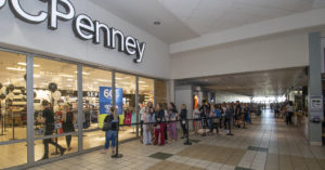 The line outside JCPenny just prior to the 9am opening of 'Sephora Inside JCPenny.' Photo by: Mike Rhodes