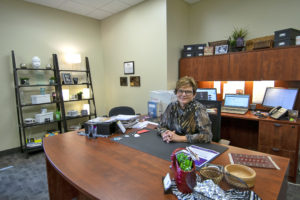 Peggy Cenova is pictured in her office inside the Innovation Connector. Photo by: Mike Rhodes