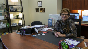 Peggy Cenova is pictured in her ISBDC office inside the Innovation Connector. Photo by: Mike Rhodes