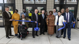 Community sponsors, NAACP leadership and Muncie Mayor Dennis Tyler are pictured during a ribbon-cutting ceremony kicking-off the NAACP State Convention in Muncie. Photo by: Mike Rhodes