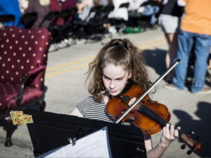 Youth Symphony Orchestras of East Central Indiana was awarded $4,500 in Quarterly Competitive Grants from The Community Foundation. YSOECI brings together young musicians to provide weekly orchestral experiences. Student musicians have the opportunity to perform at concerts and community events. Pictured, a Chamber Program student performs at the Bridge Dinner in April.