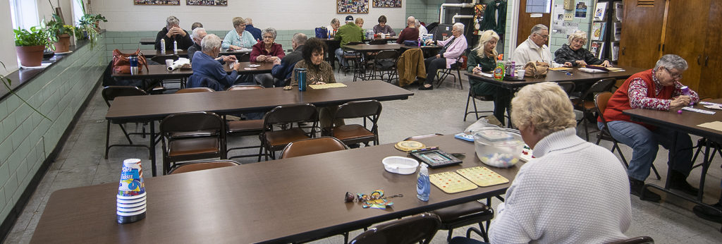 An early morning Bingo game in progress at the Muncie-Delaware County Senior Citizens Center. Photo by: Mike Rhodes