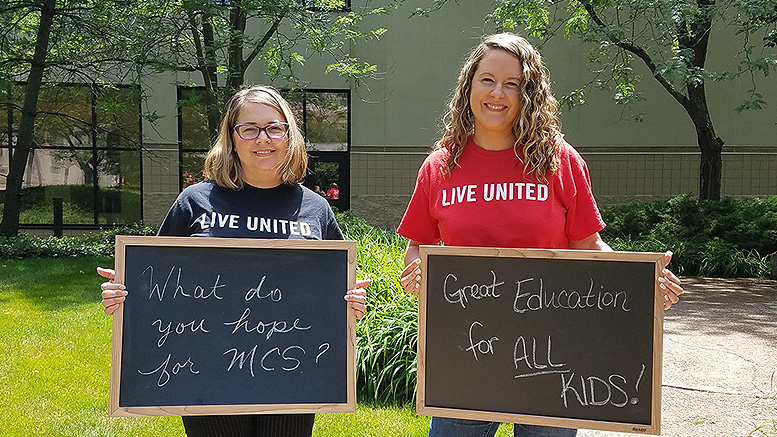 Pictured L-R: United Way of Delaware and Henry Counties Director of Resource Development Denise King and Muncie Community Schools parent and advocate Stephanie Johnson. Photo provided