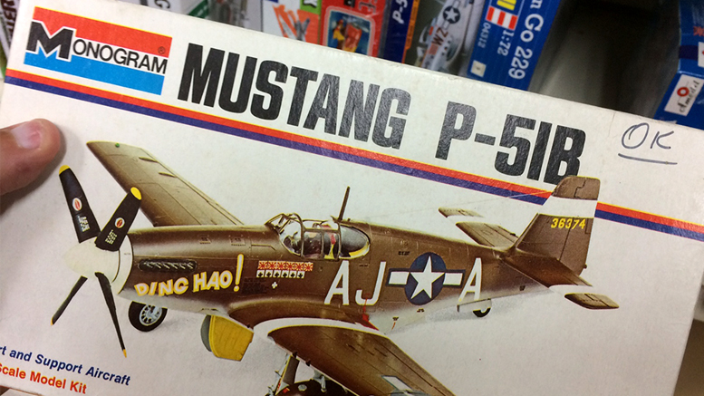 This model of American ace James Howard’s P-51B Mustang is found at Toys Forever Models & Hobbies, 300 S. Walnut Street. Photo by: John Carlson