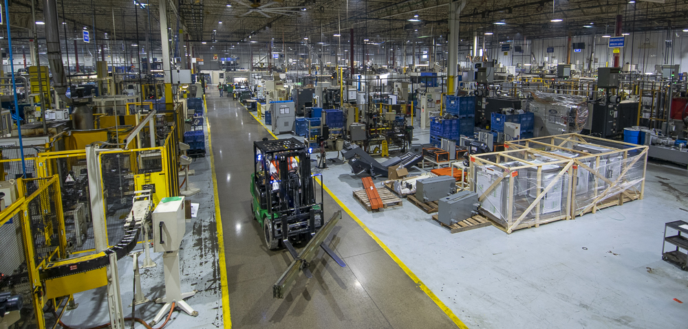 A partial view inside Magna Powertrain's 201,500 square foot facility. Photo by: Mike Rhodes