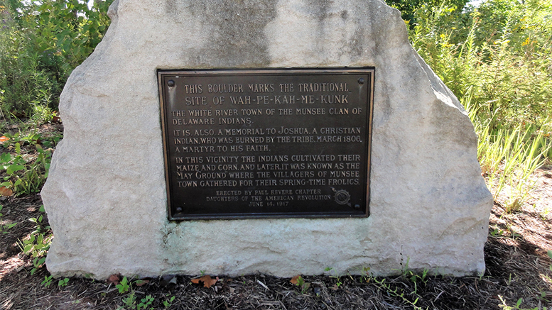 Daughters of the American Revolution Marker at Minnetrista. Photo provided