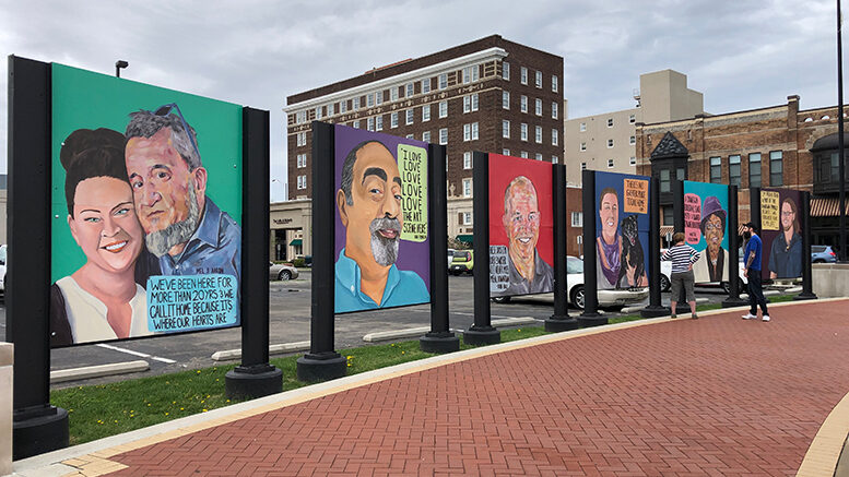 Face Me Por Favor collaboration with Downtown Muncie at Canan Commons in 2019. Photo provided