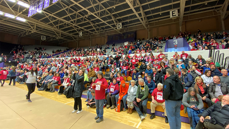 Thousands gathered at the Muncie Fieldhouse to support the 16th annual "Walk A Mile In My Shoes" event. Photo provided