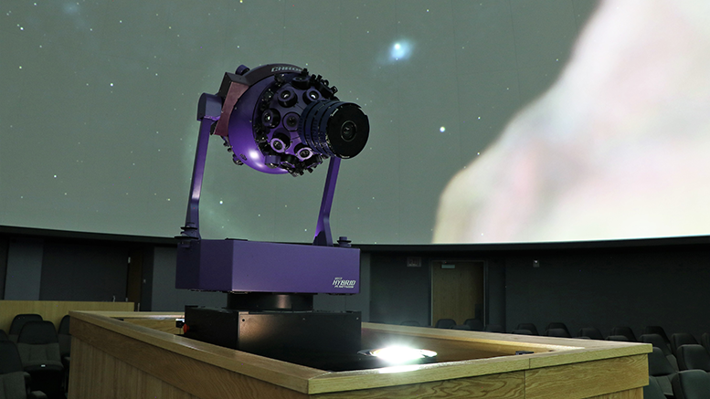 The projector inside the Charles W. Brown Planetarium. Photo provided