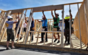 A recent Habitat Home in the process of being built. Photo provided