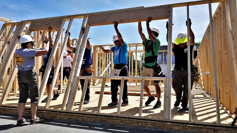 A recent Habitat Home in the process of being built. Photo provided
