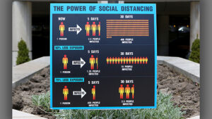 Proper social distancing reduces the spread of COVID-19. Photo provided