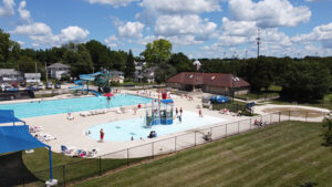 Tuhey Pool and splash pad. Photo by: Mike Rhodes