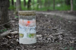 Core Markers, Permanent installation by PlySpace Residents Ashley Beatty and Jeff Schofield at Prairie Creek Reservoir