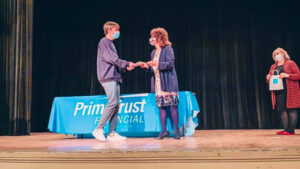 Awarding of the Susie Burns Memorial Scholarship. Photo provided