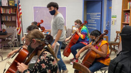 The Ross Community Center, which was awarded operational funding from The Community Foundation, provides innovative youth and adult programming to enhance lifelong learning, like orchestra instruction (pictured), along with community services, including a weekly community market.