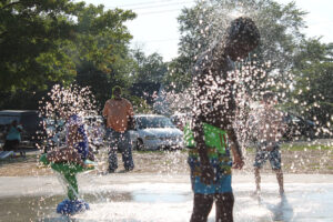 City splash parks get high marks by neighborhood youth. Photo by Heather Williams