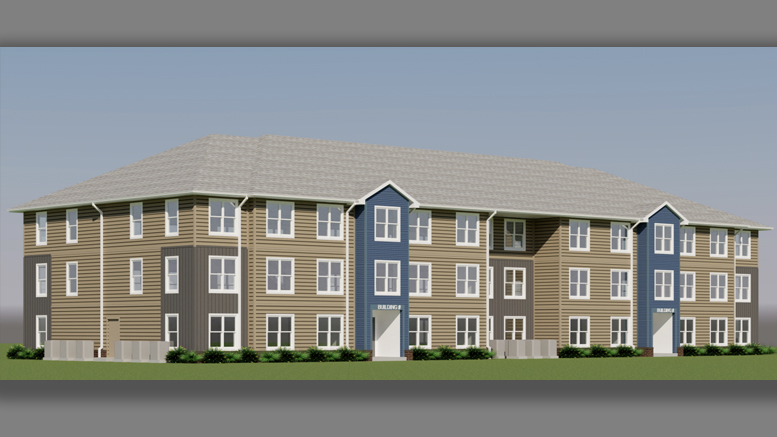 Artist rendering of River Band Flats. Photo provided