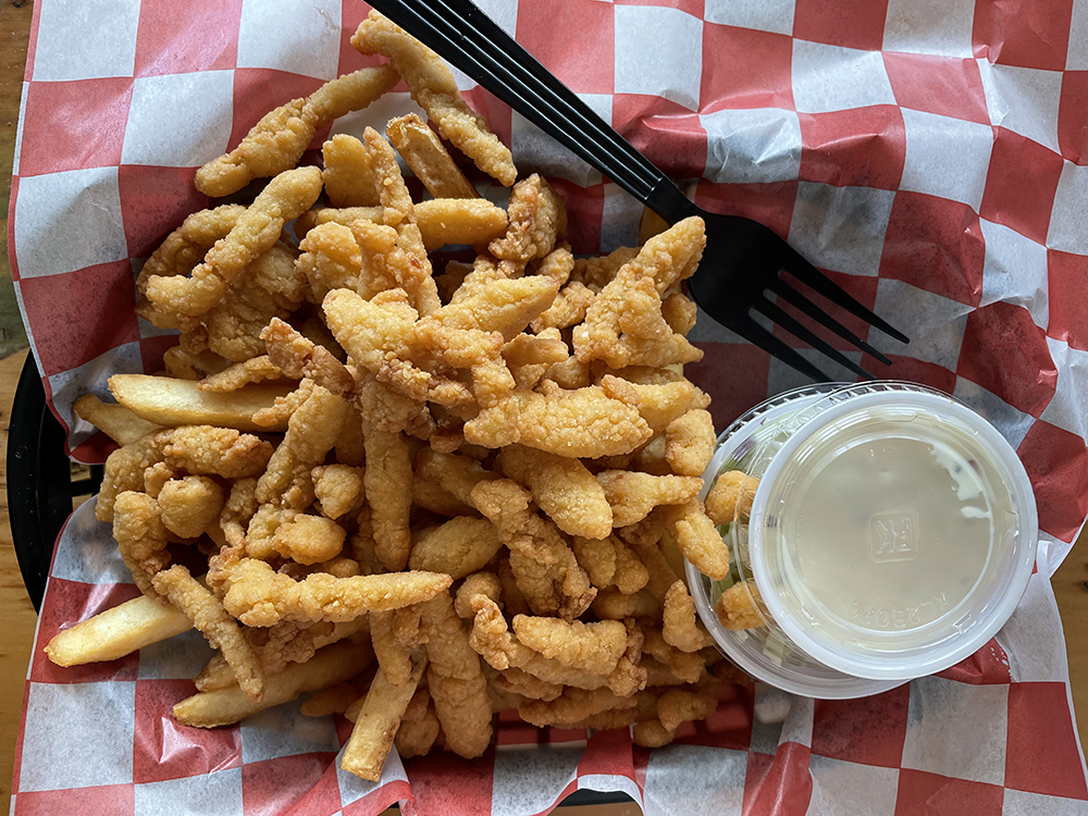 A plate of clam strips just about killed this writer a few years back. Photo by Nancy Carlson.