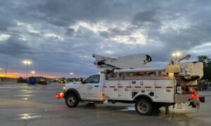 Indiana and Michigan power electrical service truck. Photo provided