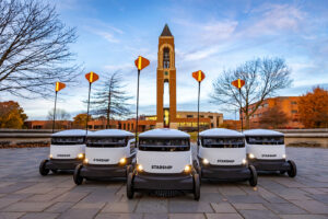 Starship food delivery robots are pictured. Photo provided