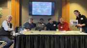 Pictured L-R during a panel discussion about news and critical thinking are: Mike Rhodes, Seth Slabaugh, Yvonne Thompson, Dr. John West, J.R. Jamison and moderator, Aimee Robertson-West. Photo provided