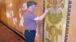 Matt Blanchfield is pictured doing his restoration work. Photo provided