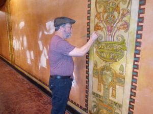 Matt Blanchfield is pictured doing his restoration work. Photo provided