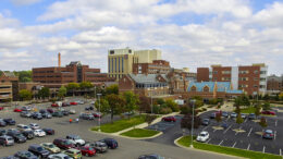 IU Health Ball Memorial Hospital campus. Photo by Mike Rhodes