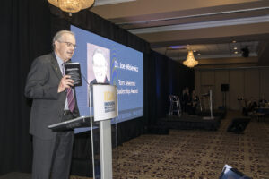 Severino Leadership award by the Indiana Broadcasters Association. Photo by Mike Rhodes