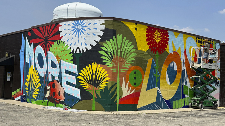 The 'More Love' mural on South Walnut street. Photo provided