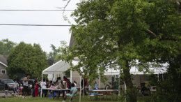 Families and youth enjoying a cookout in the Industry Neighborhood hosted by Urban Light Community Development. Photo provided