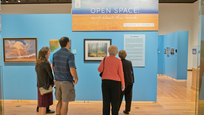 This photo is from the gallery opening of “Open Space” in 2017. Photo courtesy of Minnetrista Museum & Gardens.
