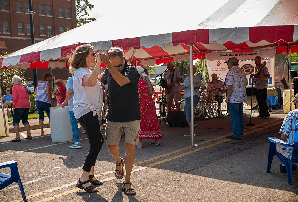 Music and dancing at the Old Washington Street Festival in 2022. Photo provided
