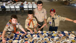 A veritable smorgasbord of desserts awaits you at Boy Scout Troop 22’s 30th Annual Hog Roast fundraiser at the Delaware County Fairgrounds on Saturday, September 16. Meal includes pork BBQ sandwich, scout-made applesauce, baked beans, baked potato, dessert and drink. Soda available for $1. Photo provided