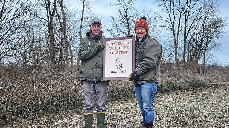 Red-tail’s Executive Director Julie Borgmann at Buck Creek Fen Preserve. Photo provided.