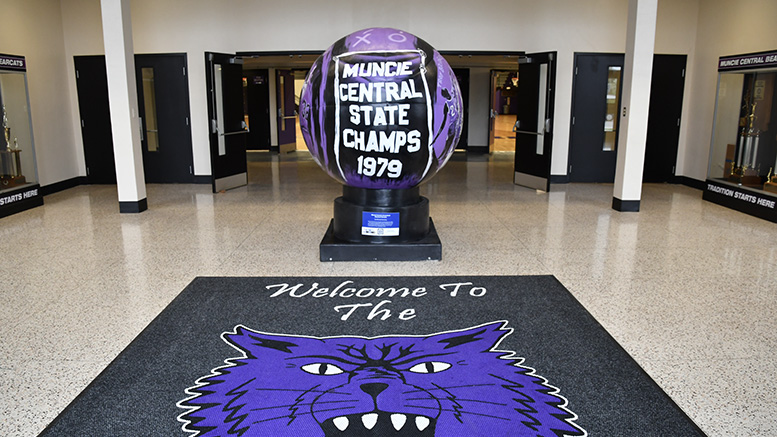 "Muncie Central’s Unmatched Record of Success" art sculpture. Photo provided