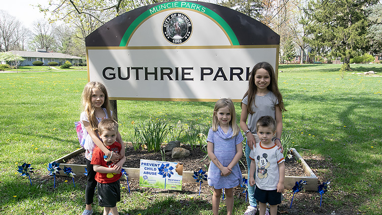 Children of the Hoover Family who live in the Kenmore neighborhood pose for a picture at Guthrie Park. Photo by Mike Rhodes with parental permission.