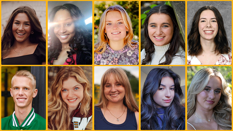 From left to right; top to bottom: Belle Brown, Sharon Edwards, Abigail Goller, Carly Howard, Abigail Lindburgh, Jonathan Loney, Ella Mauck, Brenley Miller, Andrea Sanchez, and Alana Trissel.