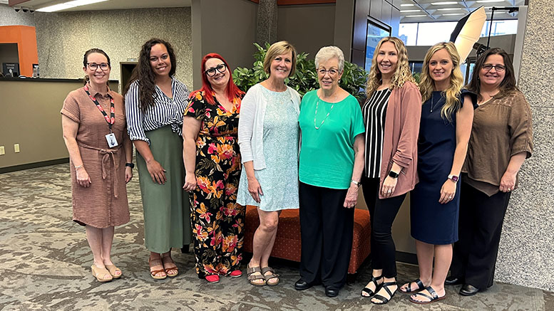 Altrusa Foundation Board Members are pictured from L:R—Leigh Edwards, Kailee McKnight, Angie Rogers-Howell, Kelli Petroviak, June Kramer, Tiffany Kerrigan, Colleen Cooper, and Jennifer Johnson. Photo provided