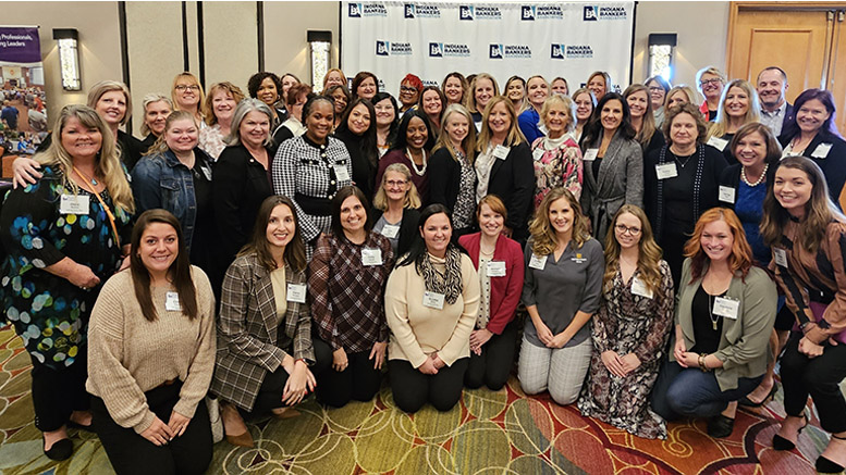 First Merchants Bank Employee Resource Groups, First Womens Connections, attends the Indiana Bankers Association Banking on Women Conference. Photo provided