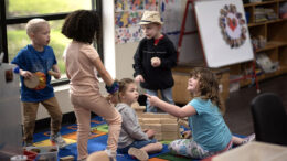 Young children learning through play at nationally accredited United Day Care Center. Photo by Maggie Manor.