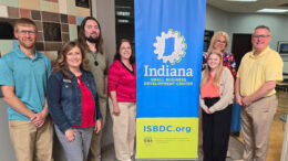 The East Central Indiana SBDC recently welcomed three new members to their team. The team now consists of (left to right): Business Advisor Carlas Bogue, Marketing Contractor Christy Ragle, Business Advisor James Womack, Office Administrator Lisa Green, Ecosystem Navigator Claudia Metzger, Regional Director Judy Porter, and Program Specialist Clint Albert. Photo provided