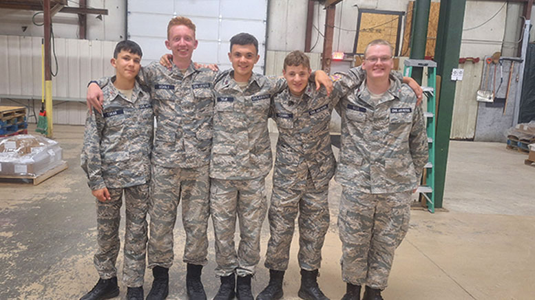 A few members of the local Civil Air Patrol pose for a photo. Photo provided