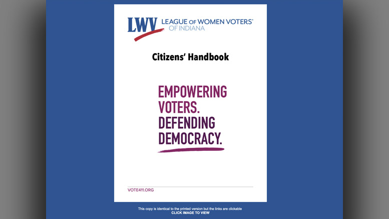 Screenshot of the Citizens Handbook online version found at https://lwvin.org/citizenshandbook